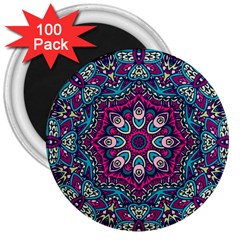 Purple, Blue And Pink Eyes 3  Magnets (100 Pack) by ConteMonfrey