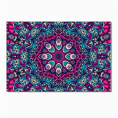 Purple, Blue And Pink Eyes Postcard 4 x 6  (pkg Of 10) by ConteMonfrey