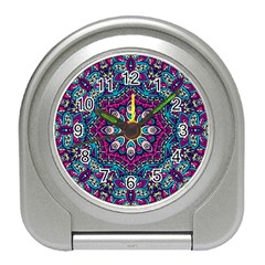 Purple, Blue And Pink Eyes Travel Alarm Clock by ConteMonfrey