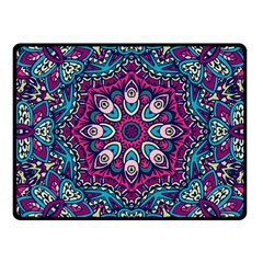 Purple, Blue And Pink Eyes Fleece Blanket (small) by ConteMonfrey