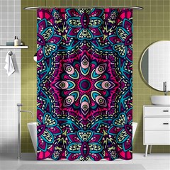 Purple, Blue And Pink Eyes Shower Curtain 48  X 72  (small)  by ConteMonfrey