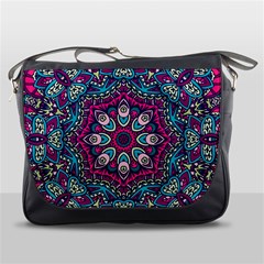 Purple, Blue And Pink Eyes Messenger Bag by ConteMonfrey