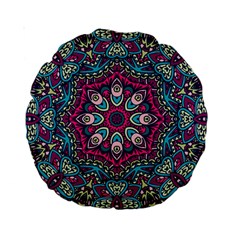 Purple, Blue And Pink Eyes Standard 15  Premium Round Cushions by ConteMonfrey