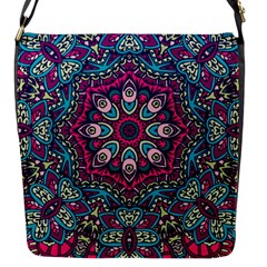 Purple, Blue And Pink Eyes Flap Closure Messenger Bag (s) by ConteMonfrey