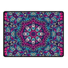 Purple, Blue And Pink Eyes Double Sided Fleece Blanket (small)  by ConteMonfrey