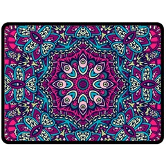 Purple, Blue And Pink Eyes Double Sided Fleece Blanket (large)  by ConteMonfrey