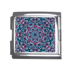 Mandala Flowers  Mega Link Italian Charm (18mm)