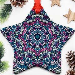 Mandala Flowers  Star Ornament (two Sides) by ConteMonfrey