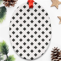 Spades Black And White Ornament (oval) by ConteMonfrey