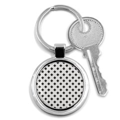 Spades Black And White Key Chain (round) by ConteMonfrey