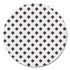 Spades Black And White Magnet 5  (round) by ConteMonfrey