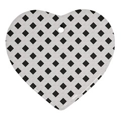 Spades Black And White Heart Ornament (two Sides) by ConteMonfrey