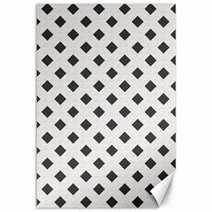 Spades Black And White Canvas 12  X 18  by ConteMonfrey