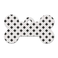 Spades Black And White Dog Tag Bone (one Side) by ConteMonfrey