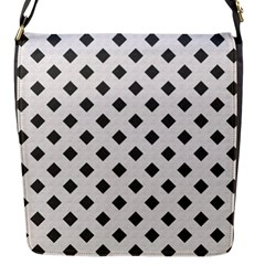 Spades Black And White Flap Closure Messenger Bag (s) by ConteMonfrey