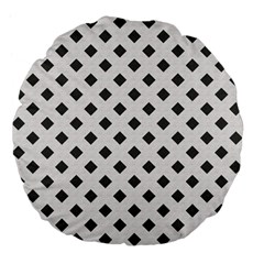 Spades Black And White Large 18  Premium Flano Round Cushions by ConteMonfrey