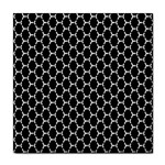 Abstract Beehive Black Tile Coaster Front