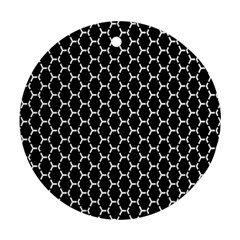 Abstract Beehive Black Ornament (round) by ConteMonfrey