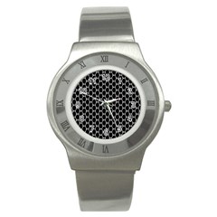 Abstract Beehive Black Stainless Steel Watch by ConteMonfrey