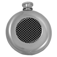 Abstract Beehive Black Round Hip Flask (5 Oz) by ConteMonfrey