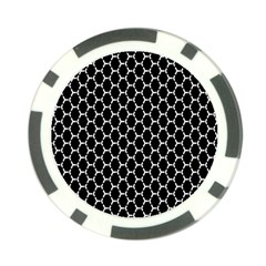 Abstract Beehive Black Poker Chip Card Guard by ConteMonfrey