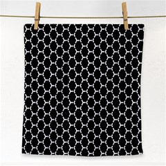 Abstract Beehive Black Face Towel by ConteMonfrey