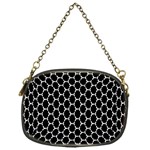 Abstract Beehive Black Chain Purse (One Side) Front