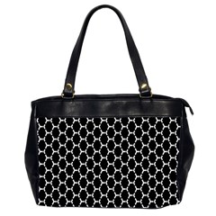 Abstract Beehive Black Oversize Office Handbag (2 Sides) by ConteMonfrey