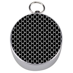 Abstract Beehive Black Silver Compasses by ConteMonfrey