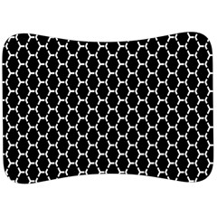 Abstract Beehive Black Velour Seat Head Rest Cushion by ConteMonfrey