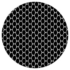 Abstract Beehive Black Round Trivet by ConteMonfrey