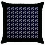 Sharp Circles Throw Pillow Case (Black) Front