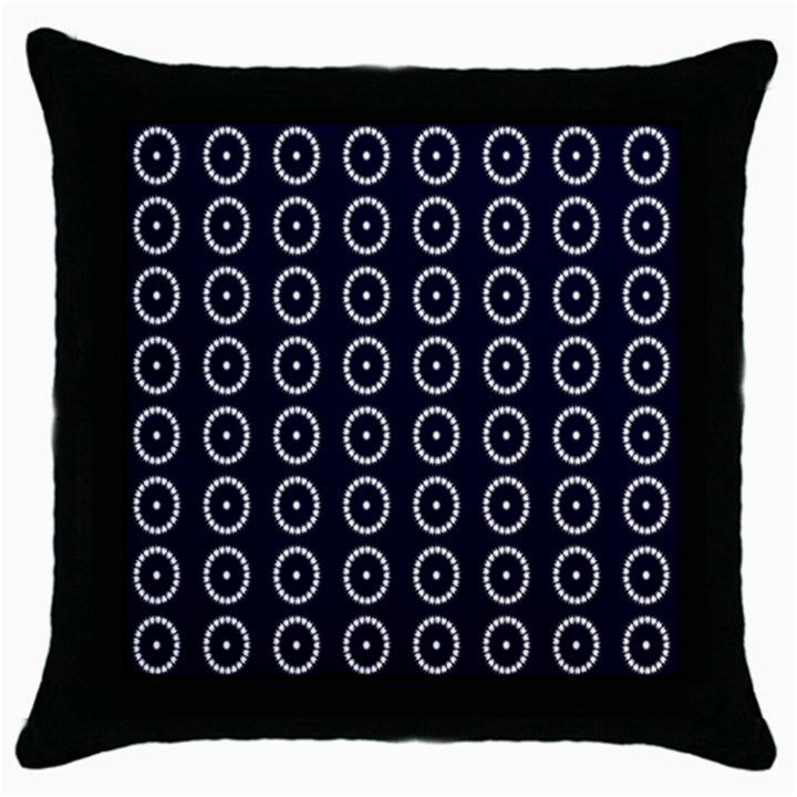 Sharp Circles Throw Pillow Case (Black)