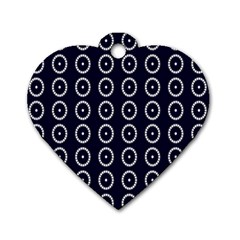 Sharp Circles Dog Tag Heart (two Sides) by ConteMonfrey