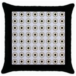 Abstract Blossom Throw Pillow Case (Black) Front