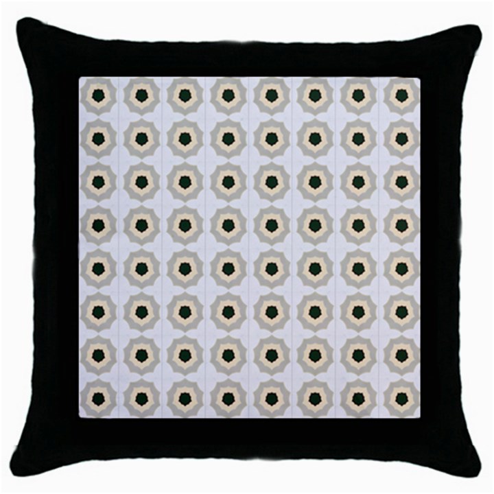 Abstract Blossom Throw Pillow Case (Black)