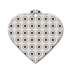 Abstract Blossom Dog Tag Heart (one Side) by ConteMonfrey