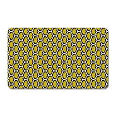 Abstract Beehive Yellow  Magnet (rectangular) by ConteMonfrey