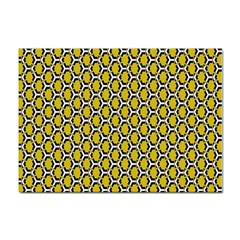 Abstract Beehive Yellow  Sticker A4 (100 Pack) by ConteMonfrey