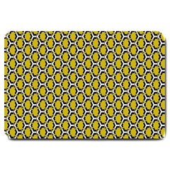 Abstract Beehive Yellow  Large Doormat by ConteMonfrey