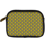 Abstract Beehive Yellow  Digital Camera Leather Case Front