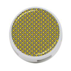 Abstract Beehive Yellow  4-port Usb Hub (one Side) by ConteMonfrey