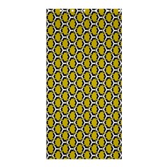 Abstract Beehive Yellow  Shower Curtain 36  X 72  (stall)  by ConteMonfrey