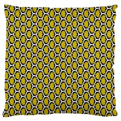 Abstract Beehive Yellow  Large Cushion Case (one Side) by ConteMonfrey