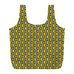 Abstract Beehive Yellow  Full Print Recycle Bag (l) by ConteMonfrey