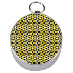 Abstract Beehive Yellow  Silver Compasses by ConteMonfrey