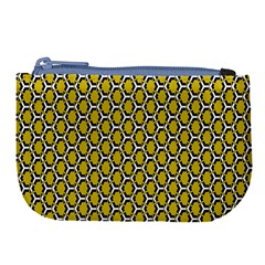 Abstract Beehive Yellow  Large Coin Purse by ConteMonfrey