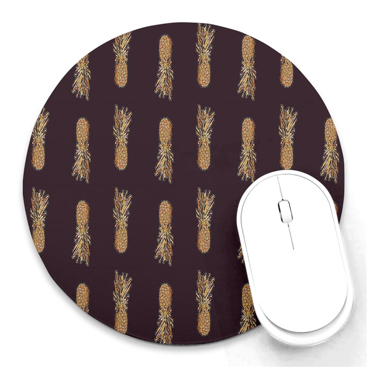 King Pineapple Round Mousepad