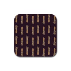 King Pineapple Rubber Square Coaster (4 Pack) by ConteMonfrey