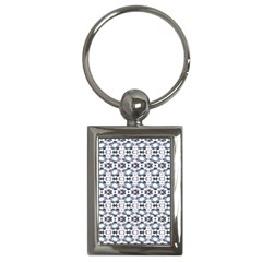 Blue Flowers Key Chain (rectangle) by ConteMonfrey